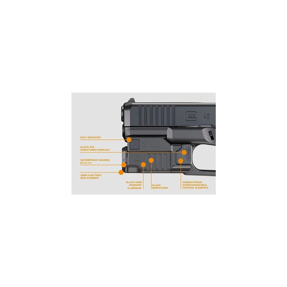 Glock D 76202 - Taktické svietidlo GTL II