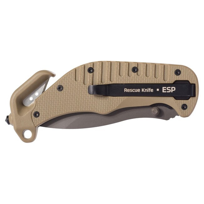 ESP Rescue Knife – Khaki – kombinované ostrie (RKK-01-S)
