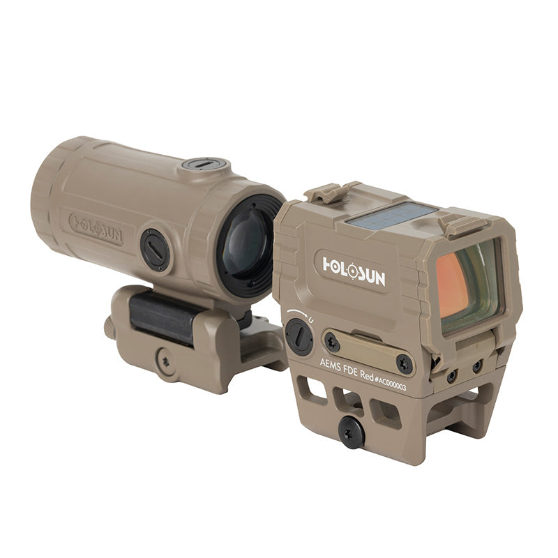 Holosun COMBO KIT AEMS RED + HM3XT FDE OPMOD – Set kolimátora a zväčšovača