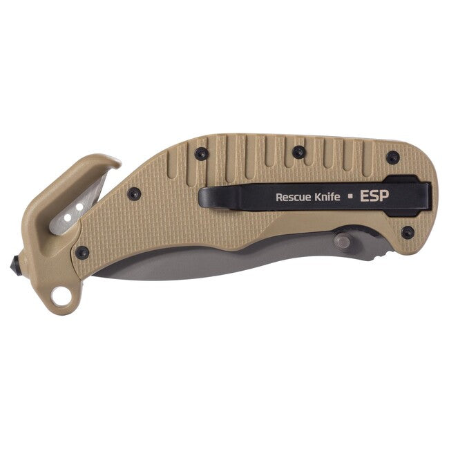 ESP Rescue Knife – Khaki – rovné ostrie (RKK-01)