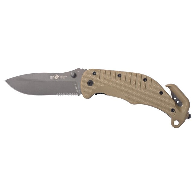 ESP Rescue Knife – Khaki – kombinované ostrie (RKK-01-S)